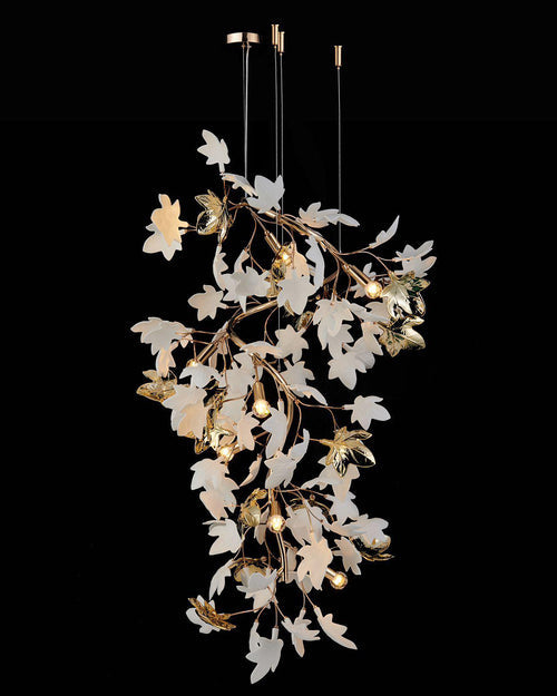 Maple Leaf Branch Staircase Chandelier